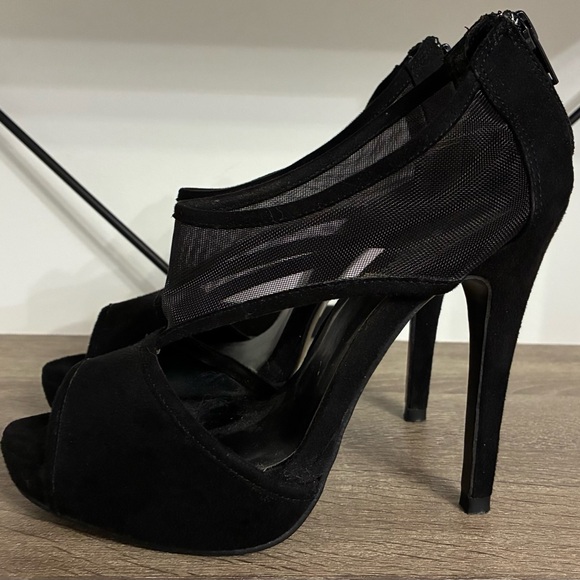 Call It Spring Shoes - Call It Spring Black Mesh Heels